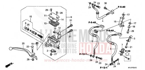 FRONT BRAKE MASTER CYLINDER (CBR250RA) CBR250RAB de 2011